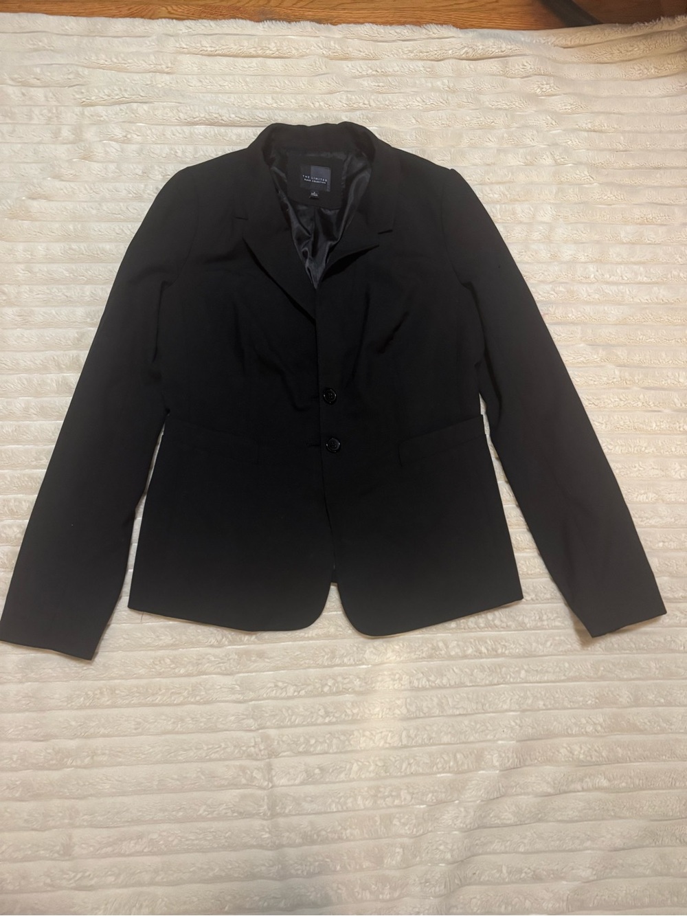 The Limited Black Women's Tailored Blazer - Two-Button Notch Lapel